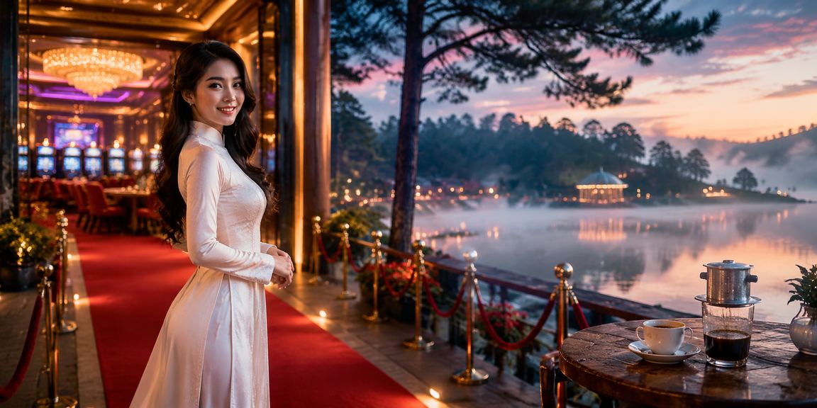 Người chơi tại Đà Lạt mặc áo dài tham gia chương trình khuyến mãi casino trực tuyến