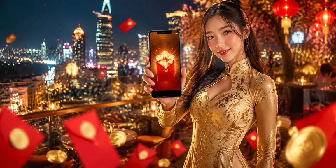 Thiếu nữ áo dài TP. Hồ Chí Minh với phong bì đỏ mừng thưởng Tết – sự kiện game theo mùa tại 23win09