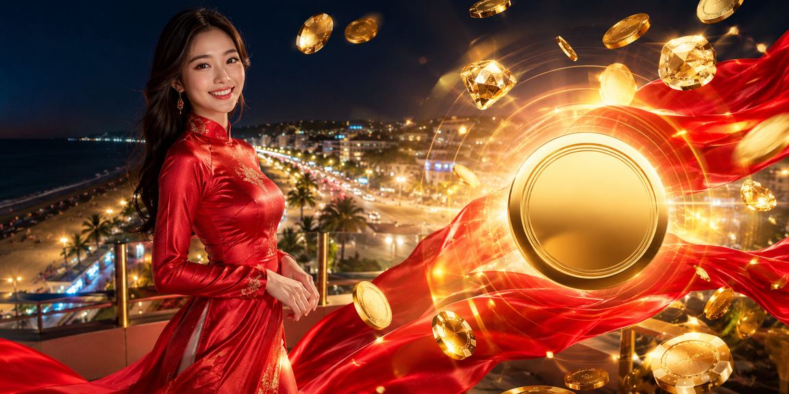 Cảnh thưởng thức giải trí casino trực tuyến theo phong cách Việt Nam hiện đại